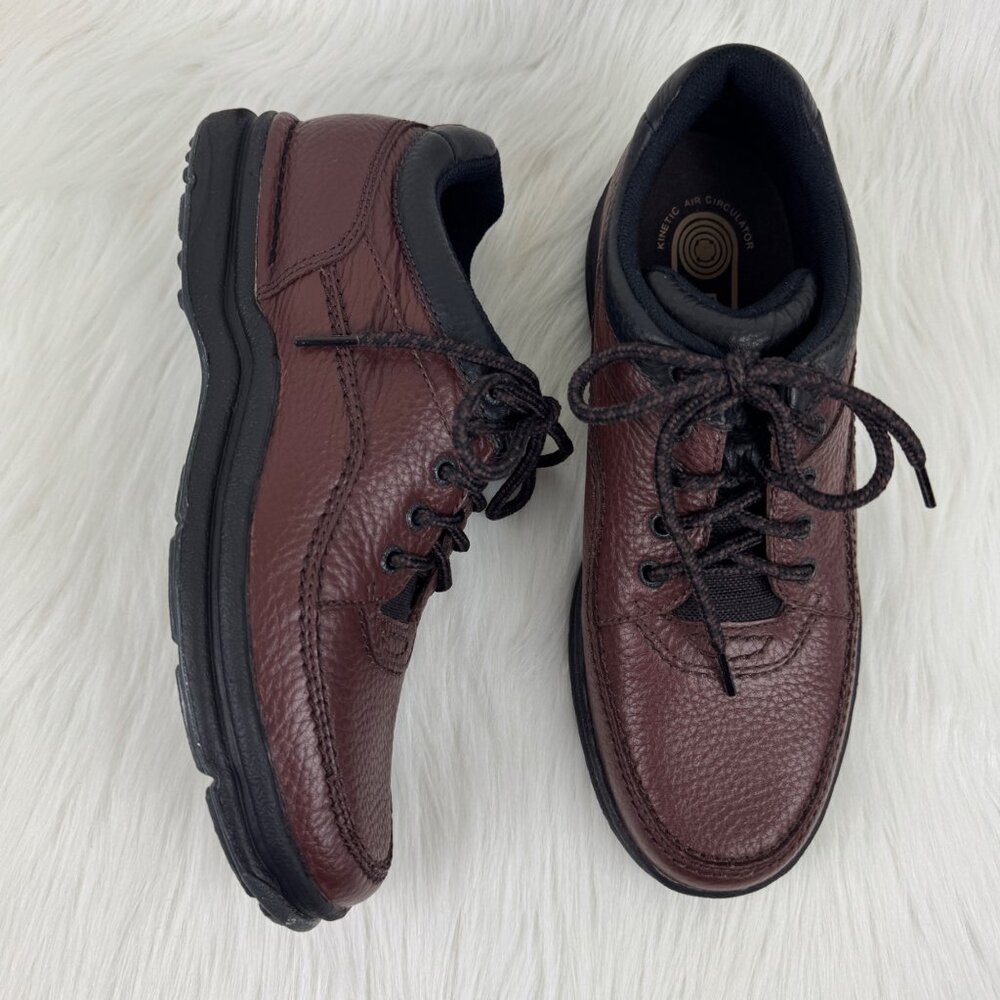 Rockport World Tour Classic Brown Leather Walking Shoes HydroShield US 9M